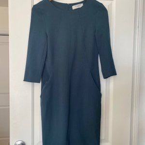 Etsuko Blue Sheath Dress 3/4 Sleeve | 0